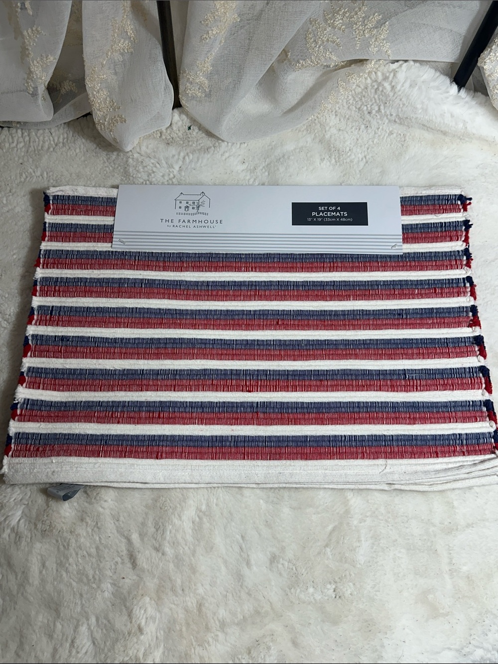 The farmhouse by Rachel Ashwell patriotic set of 4 cloth placemats